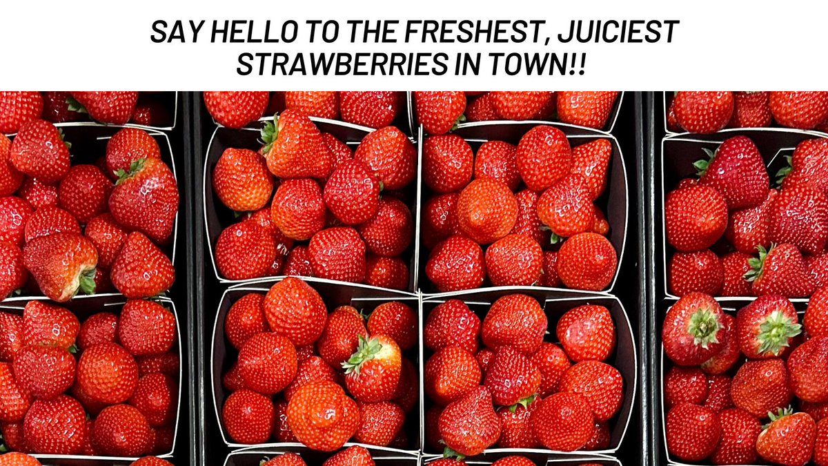 At Allfresh, we take pride in providing our customers with only the freshest and highest quality produce. That's why we're thrilled to announce the arrival of our new strawberries - plump, juicy, and bursting with flavour. Call us today and order your strawberries at Allfresh!!