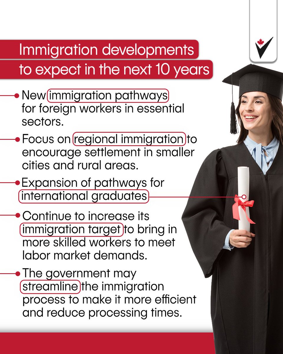 CandoIMM's tweet photo. Canadian immigration is always changing and improving. Here are some things to expect in the next 10 years.
Make sure to navigate the process in a smooth and efficient way: Contact us! 

#workcanada #studycanada #permanentresidencecanada #expressentry #pnp #immigratetocanada https://t.co/TgJkb1zcv2