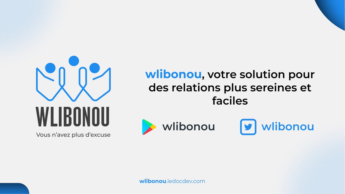 wlibonou's tweet photo. Votre assistant relationnel est opérationnel et disponible sur #playstore
Télécharger Wlibonou dès maintenant
https://t.co/VP6fgfOoyH
#relation #professionnelles #personnelles #relationships #relationsClients #CaParleDev #TT229 #wasexo #TT228 #Android https://t.co/GixnA3KjFW