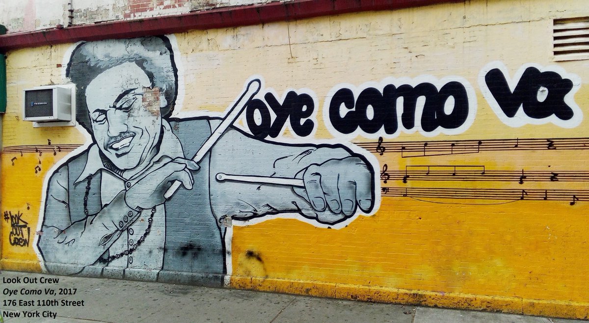 AndyBassNY's tweet photo. Tito Puente grew up in the New York City neighborhood of Spanish Harlem (El Barrio) on East 110th Street. It was co-named "Tito Puente Way" shortly after his death in 2000. Puente has also been commemorated in three murals in the city—two in Manhattan and one in the Bronx.
🧵2 https://t.co/E7gdzDCLSo