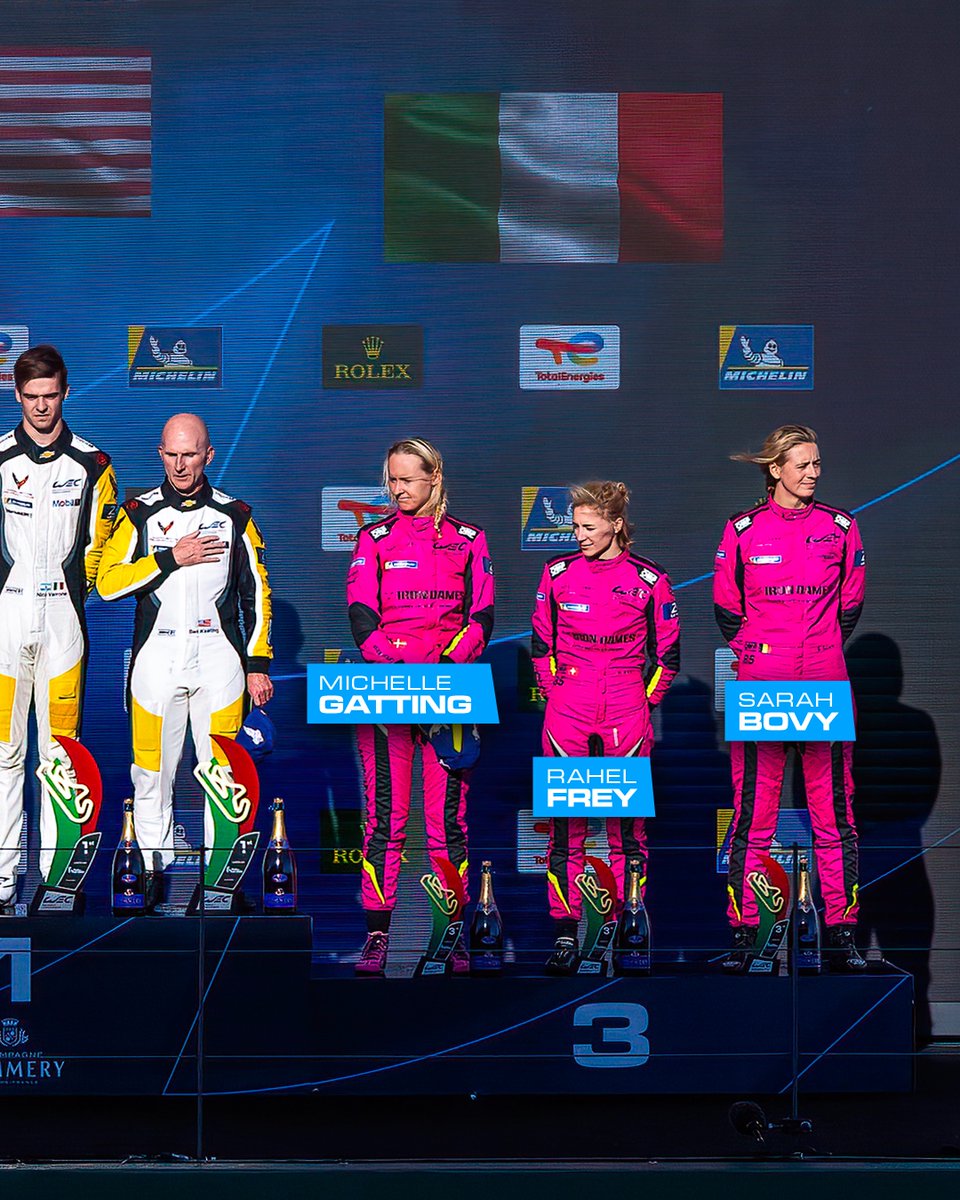FIAWEC's tweet photo. One for the history books 🙌

For the first time ever, 4 out of 9 drivers on the LMGTE Am podium were women. This is the all-time record for any FIA World Championship! We love to see it 👏

#WEC #6HPortimao | @fiawim https://t.co/CNbA7Ft7BR