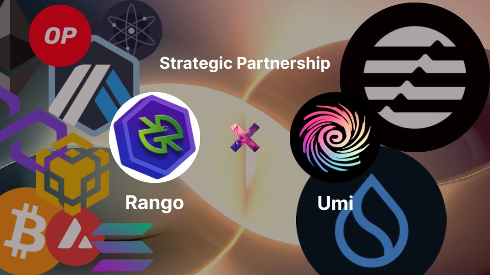 umi.ag - Umi Aggregator🌊 (@umi_protocol) on Twitter photo ⚡️⚡️Big Annoucement⚡️⚡️
😎Thrilled to announce our partnership with <a href="/RangoExchange/">Rango (💙, 🔄)</a>! 
🌟<a href="/RangoExchange/">Rango (💙, 🔄)</a> is the first cross-chain DEX/Bridge Aggregator.
🚀Our integration will unlock new DeFi possibilities on <a href="/SuiNetwork/">Sui</a> & <a href="/Aptos_Network/">Aptos Network (has moved to Aptos!)</a>.
Ride with us on Umi's momentum!🌊🌊 ⚡️⚡️Big Annoucement⚡️⚡️
😎Thrilled to announce our partnership with <a href="/RangoExchange/">Rango (💙, 🔄)</a>! 
🌟<a href="/RangoExchange/">Rango (💙, 🔄)</a> is the first cross-chain DEX/Bridge Aggregator.
🚀Our integration will unlock new DeFi possibilities on <a href="/SuiNetwork/">Sui</a> & <a href="/Aptos_Network/">Aptos Network (has moved to Aptos!)</a>.
Ride with us on Umi's momentum!🌊🌊