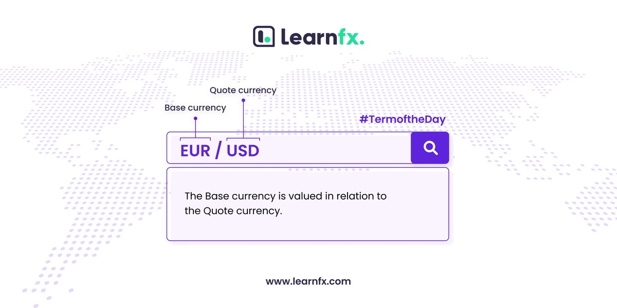 learnfxofficial's tweet photo. Forex Pairs consist of two currencies:
The first is called Base and the second Quote currency.
Learn more details about the Base and Quote currencies in Forex here 👉 https://t.co/2osQYAMrTO

#learnfx #learnforex #forexlearning #basecurrency #quotecurrency https://t.co/AIi7lWjhbi