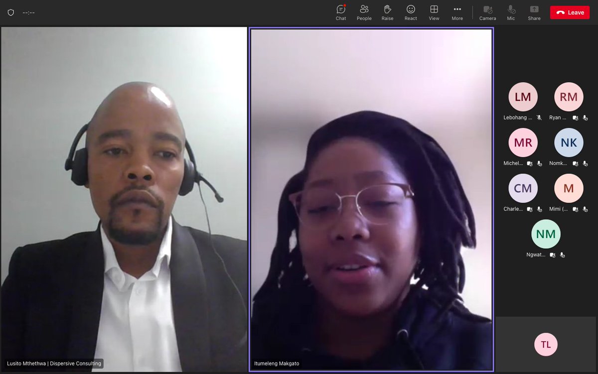 Our CEO <a href="/itumakgato/">Itumeleng Makgato</a> killing it! 🔥

<a href="/DispersiveCons1/">Dispersive Consulting</a> Financial management webinar! 💸

#Getyourmoneyup #financialmanagement #WhoisFrancis #Dispersiveconsulting