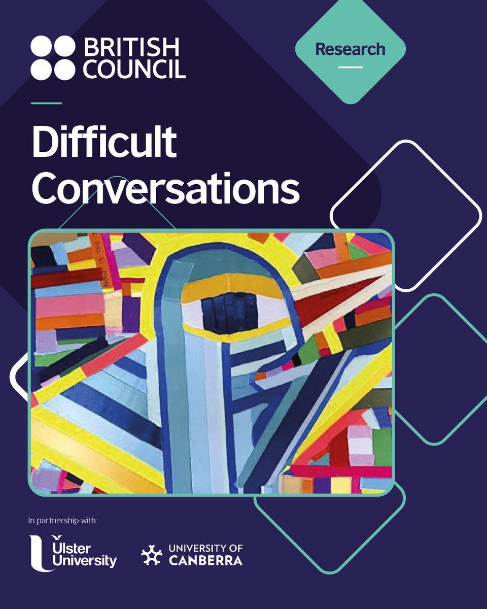British Council Northern Ireland (@bcouncil_ni) on Twitter photo Today, along with <a href="/UlsterUni/">Ulster University</a> & <a href="/UniCanberra/">University of Canberra</a> we launch new book #DifficultConversations.
It explores the role of arts in our communities, covering challenging themes including gender-based violence, colonialism & conflict.
More👇
nireland.britishcouncil.org/about/press/ne… #PeaceAndBeyond #GFA25 Today, along with <a href="/UlsterUni/">Ulster University</a> & <a href="/UniCanberra/">University of Canberra</a> we launch new book #DifficultConversations.
It explores the role of arts in our communities, covering challenging themes including gender-based violence, colonialism & conflict.
More👇
nireland.britishcouncil.org/about/press/ne… #PeaceAndBeyond #GFA25