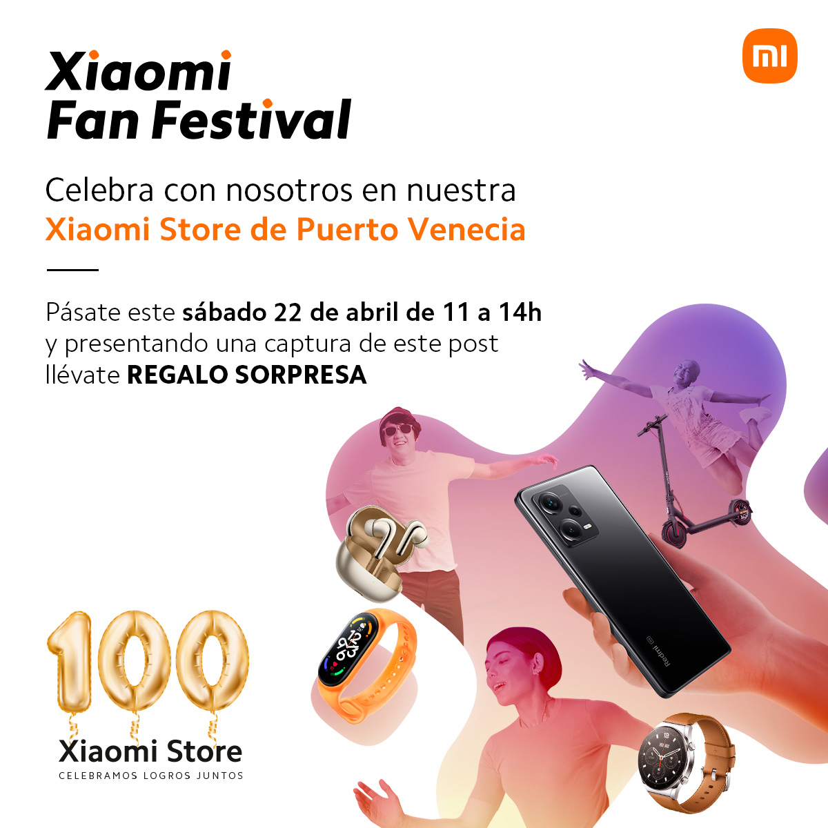 xiaomistore_es's tweet photo. Este sábado 22 de abril celebramos en #XiaomiStore de Puerto Venecia (Zaragoza) el segundo evento del Xiaomi Fan Festival 2023.
No te pierdas la oportunidad de vivir esta experiencia.
Acércate y disfruta del #XFF23 habrá grandes actividades, sorpresas y regalos.
¡Te esperamos! https://t.co/VM2a7Z6HwX