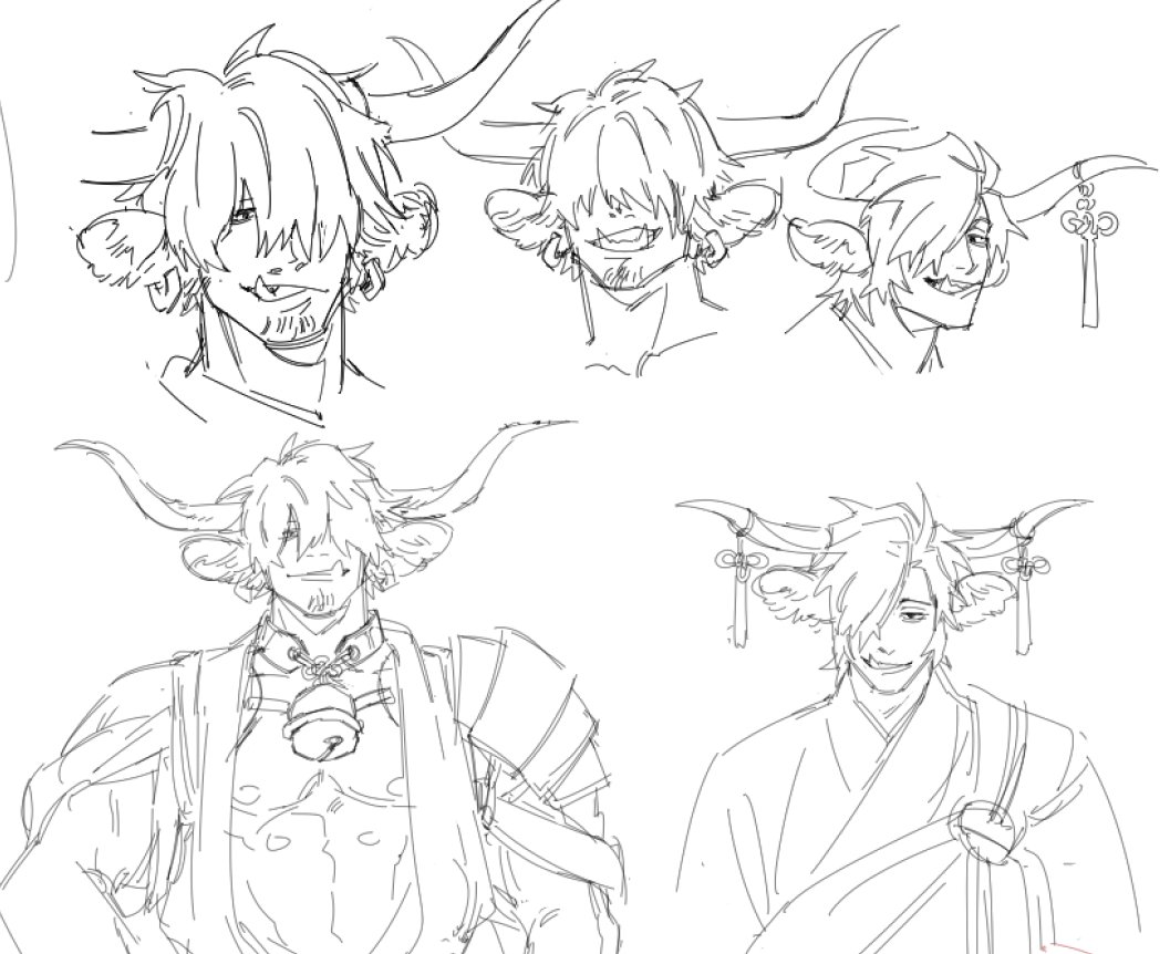 rivaeri_'s tweet photo. cow/bull ocs; a thread https://t.co/SAjpce30KZ
