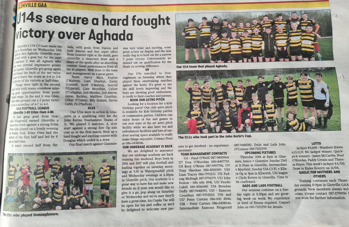 The club notes are in this week's <a href="/TheAvondhu/">The Avondhu</a> and available to view on the <a href="/EastCorkGAA/">Imokilly GAA</a> website here 👇 
eastcorkgaa.com/news-detail/10…