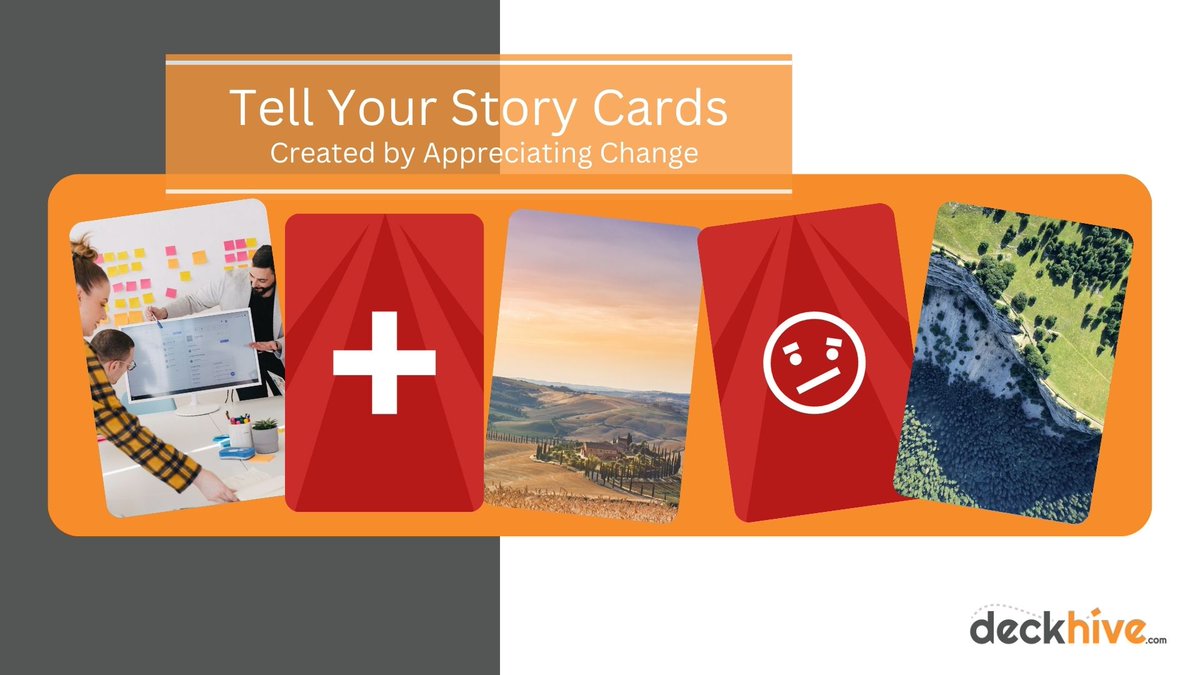 deckhive's tweet photo. Tell Your Story online card deck is ideal for: coaching, general story-telling work in any setting, leadership development, and team development.
#Deckhive #onlinecarddeck #coaching #coachingcards #digitalcards @sarahlewis1 https://t.co/b24D6sf1vN