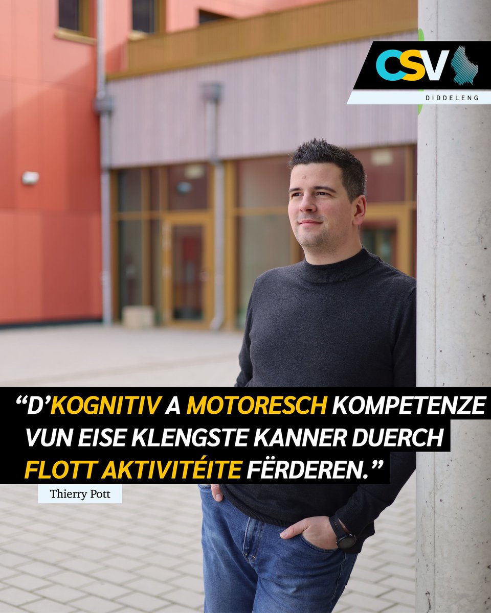 CSVDiddeleng's tweet photo. Haut stellen mir iech den Thierry POTT fir. Mat engem kognitiv a motoreschen Message!
MÉI NO. MÉI DIDDELENG. MÉI BEWEEGEN.
#csvdiddeleng #gemengenwalen2023 #echkawielen #jepeuxvoter #ichkannwaehlen #icanvote https://t.co/zOfPF1XyyJ