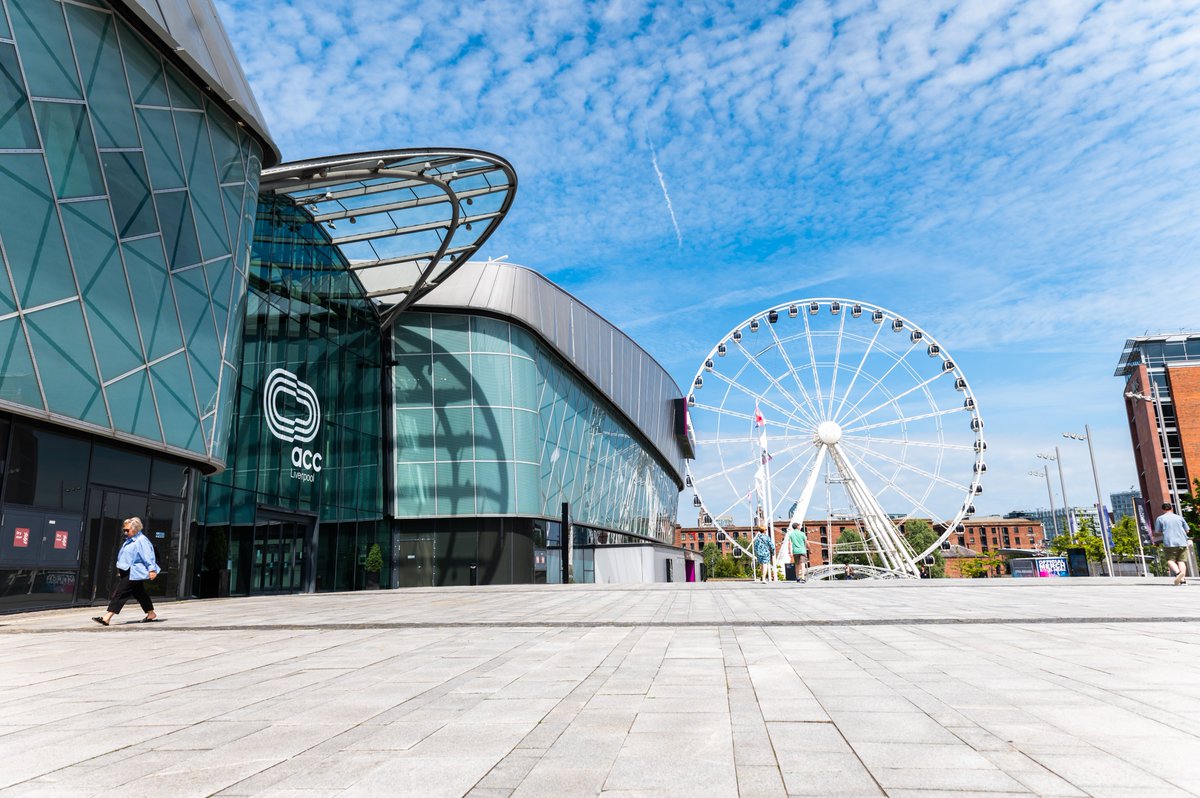 MeetLiverpool's tweet photo. CHS Leeds is getting closer 🤩 and our friends at ACC Liverpool will be joining us!

✔ Eurovision 
✔ Flexible space
✔ In-house expertise
✔ Dedicated Social Value Impact Plan
✔ Greener meetings

Join us on #Stand62 to hear more about this impressive venue🎶 https://t.co/NmbFSjNAZ0