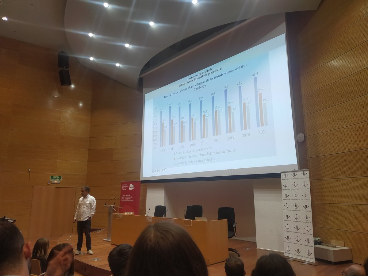 CarlosEnjuanes's tweet photo. "Els nivells de desigualtat no varien inclús en períodes de creixement econòmic" i això és un indicador de cronificació.
"Cal millorar l'efectivitat i l'eficiència de les transferències públiques"

Reflexions de @rafaelallepuz en el marc de #Geometries de l'exclusió ECAS https://t.co/CCl2PZ3QYI