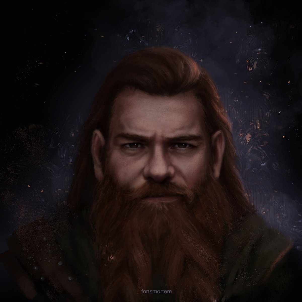 my dwarf OC – Bovur⛏️⚔️ from The Witcher #characterart #characterdesign #OC #originalcharacter #darkfantasy
