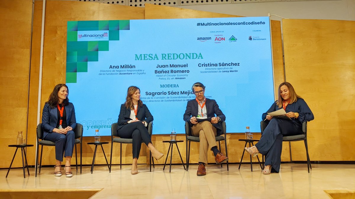 ineditinnova's tweet photo. #MultinacionalesconEspaña 
👉Presentes en la mesa redonda con @AmazonNewsES, @LeroyMerlinCorp y @AccentureSpain.

El objetivo es compartir las acciones concretas que están realizando en sus proyectos de #ecodiseño, #innovación y #sostenibilidad. https://t.co/1uoQmTHOGp