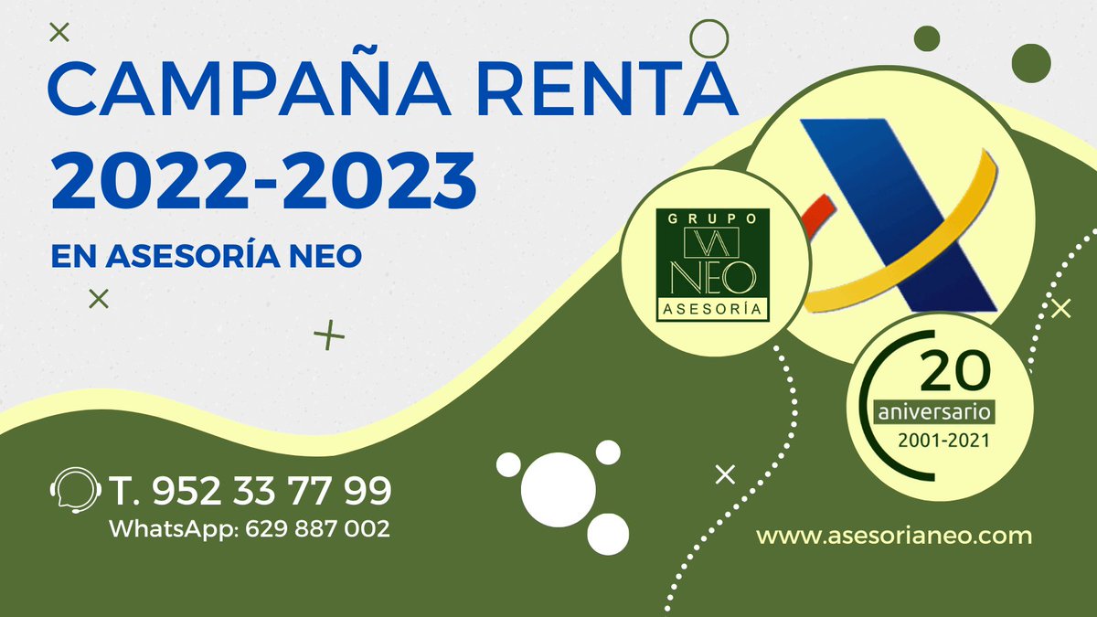 ASESORIANEO's tweet photo. En Asesoría Neo, finalizamos el trimestre y comenzamos la Campaña de Renta 2022-2023.  +info: 👇 
https://t.co/IuULiPsS62

#renta2022 #renta2023 #campañarenta2023 #declaraciondelarenta https://t.co/z2dDd81S0f