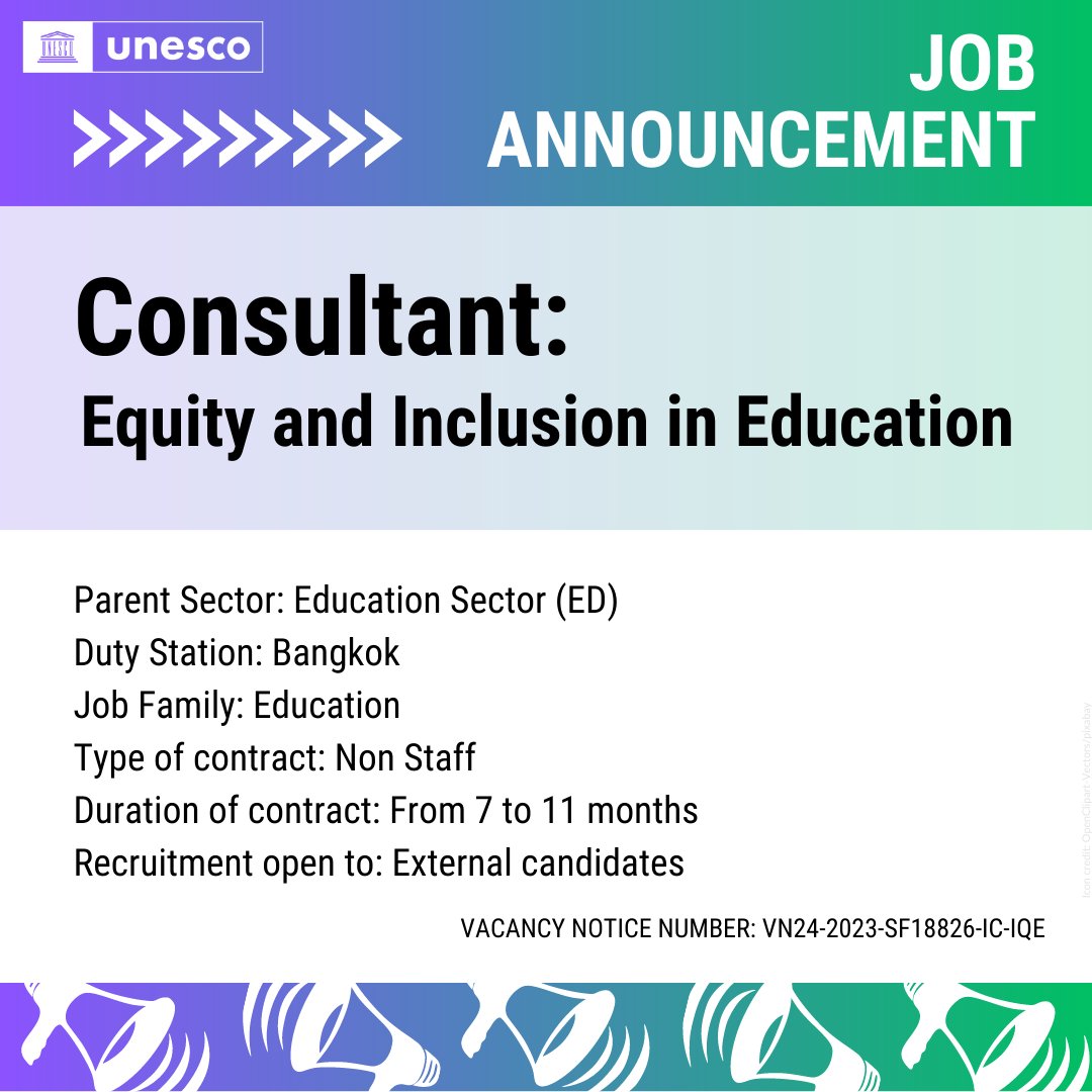 UNESCO Bangkok 🏛️ Education Sciences Culture on Twitter "📢 Job