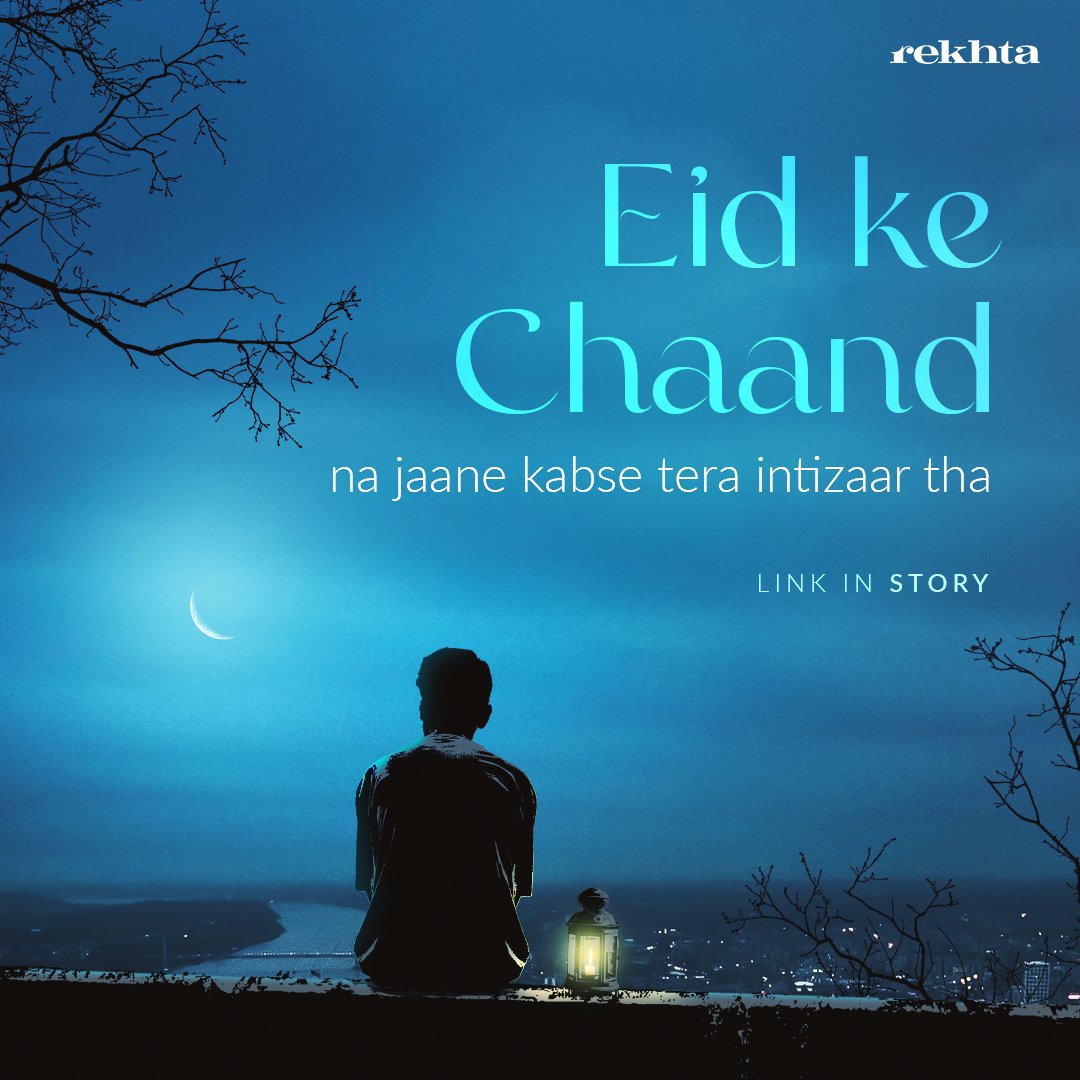Eid ke chaand, na jaane kabse tera intizaar tha... Rekhta brings you the Chaand  Raat's special collection of shayari. Read Here: https://t.co/Ezir2tgkJI # Eid #chandraatmubarak, image size:1080x1080