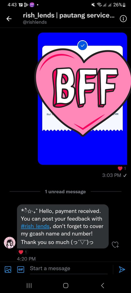 nikinshmragf's tweet photo. helloo @rishlends, thank you for letting me lend your money din po hoping for more successful transactions
#rish_lends https://t.co/tXCtHypfvF