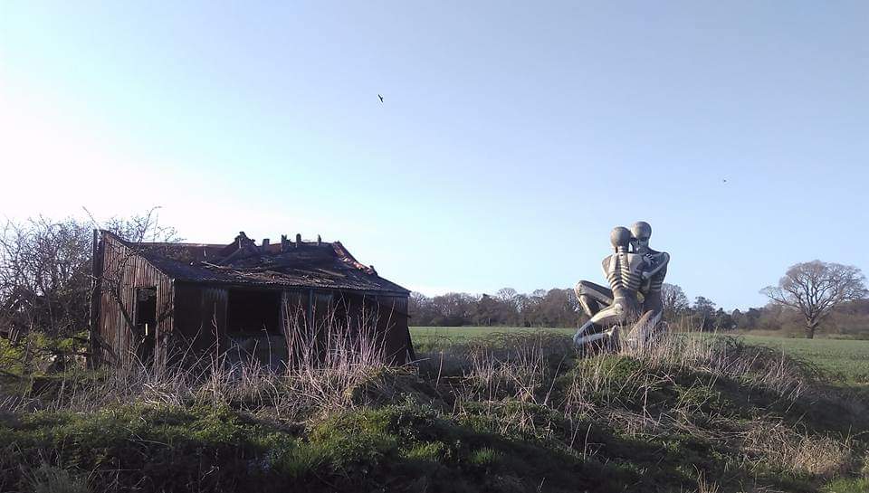 SimplyPaul's tweet image. Some unusual art I visited while #Geocaching a while ago. Then an #AdLab stage appeared there too so I happily went back to be weirded a second time.