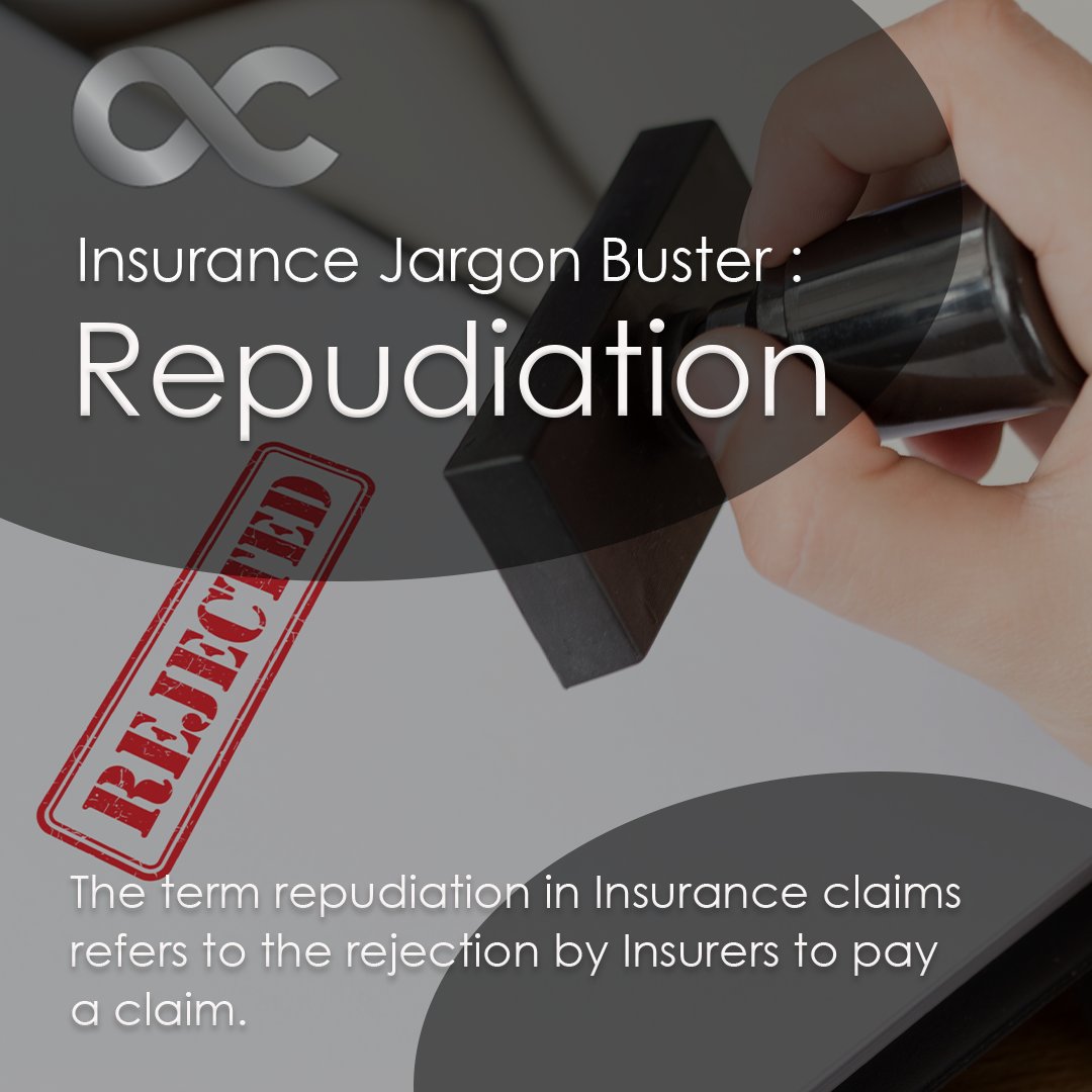 Oakleafe's tweet photo. jargon buster - The term repudiation in Insurance claims management refers to the rejection by Insurers to pay a claim. 

#jargonbuster #repudiation #oakleafeclaims #insurancenews #insurancejargon #insurance https://t.co/O01ISjy8xb