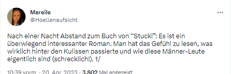 DrChristianWin1's tweet photo. Die Meinungsmacher auf Twitter wissen nicht, dass Romane fiktionale Geschichten sind und damit ist über die selbesternannte deutsche Elite auch eigentlich alles gesagt. #BitterTwitter https://t.co/4dbYbVsqv8