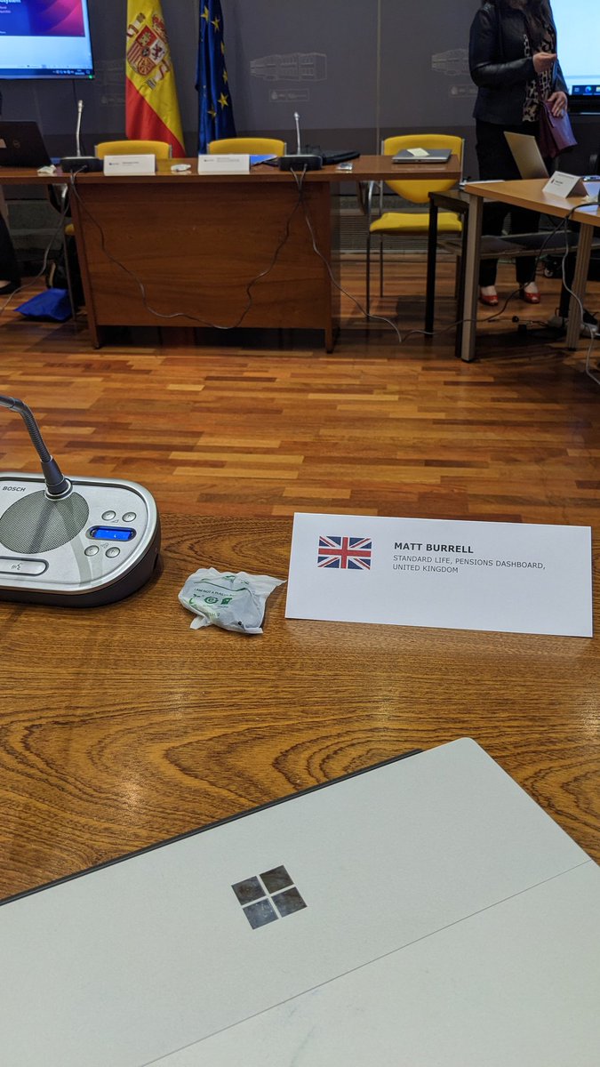 Just casually in Madrid talking to the Spanish government about pensions dashboards.