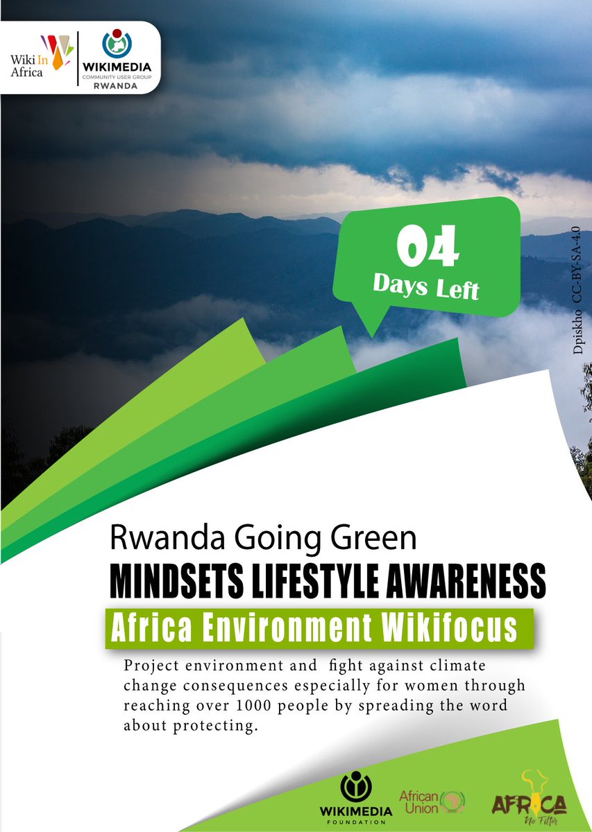 OSKRwanda's tweet photo. A reminder 4days left for this competition.
#Rwanda going green mindset lifestyle awareness.
@wikiafrica @Wikimedia @_AfricanUnion @WikiAfrique
#Openeknowledge
#Environementprotection
#environmental https://t.co/5bTBuuj971