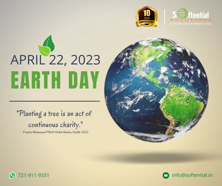 SoftentialSolut's tweet photo. World Earth Day is celebrated to increase awareness about the importance of the planet.

#worldearthday #spreadawareness #saveearth #planttrees #softential #aligarh #india https://t.co/XOfQq7W6mD