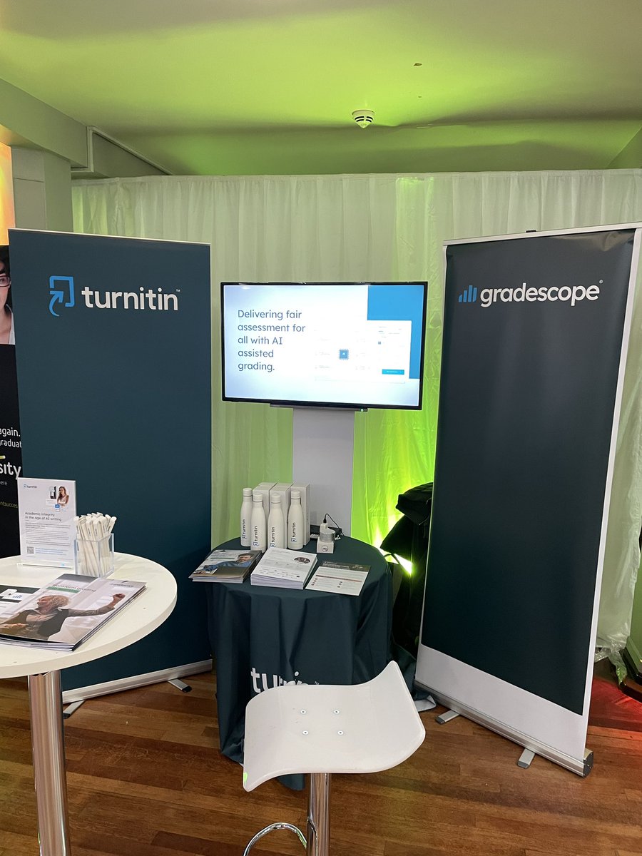 1GlennThomas's tweet photo. Final day at #THEdigitalUK. Including an early morning talk discussing the current landscape of AI in assessment, and lots of conversations around academic integrity, enhancing, assessment, grading and feedback. #Gradescope #ExamSoft #Proctorexam #AI #AcademicIntegrity #UKHE https://t.co/qOSVDe4lof