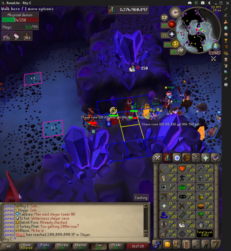 c_osrs's tweet image. 1st Pure to reach 200m Slayer = )