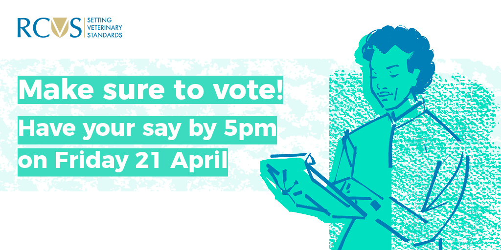 Not long left to vote in this year's RCVS Council and VN Council elections, so please have your say! You should have received an email from Civica Election Services with your unique voting link. Find out more: ow.ly/RH2M50NIWBJ #vetvote23 #VNvote23