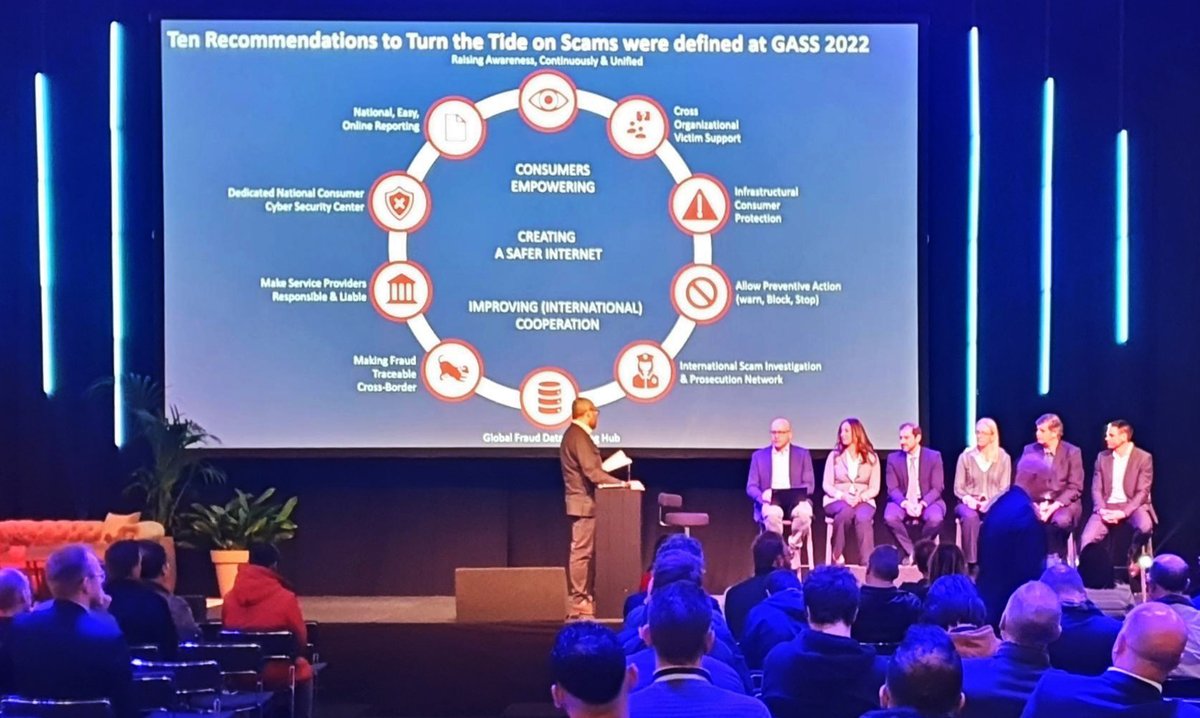 ScamAlliance's tweet photo. On the 20th of April at Cybersec Europe, GASA discussed itโs Ten Recommendations to Turn the Tide on Scams with six experts. Know more: https://t.co/nUR7HQzsJJ
#GlobalAntiScamAlliance #GASA #Cybercrime #Cybersecurity #OnlineScam #CybersecEurope @EMEA_GCA https://t.co/ENlmsgQnfG