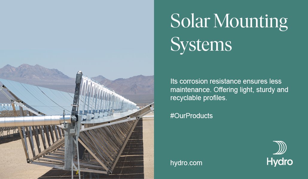 We provide extruded #aluminiumprofiles that are sturdy yet also light, the perfect material for #solarmountingsystems as these are lightweight and easy to install 🤩

hydro.com/en/aluminium/p…