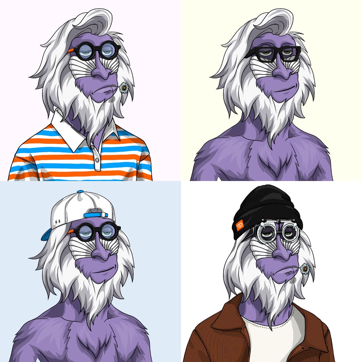 Purple mandrills gang by <a href="/DrillClubNFT/">DRILL CLUB</a> 💜 
Drills 🤝 Drills! F4F 🫡

#LFDrill <a href="/onPolygon_/">onPolygon</a>