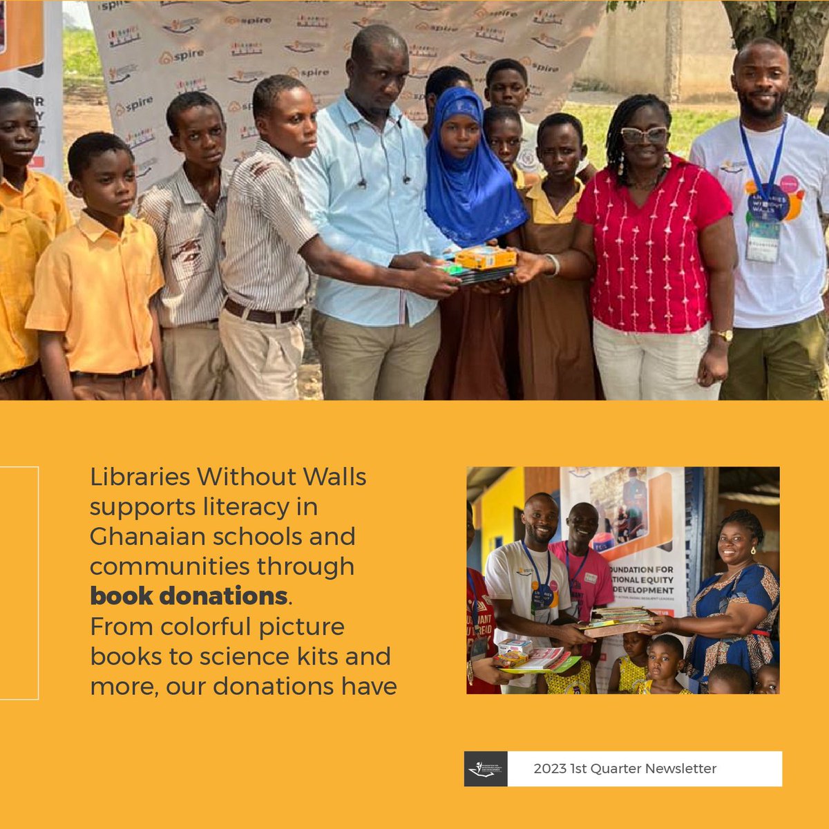 lwwgh's tweet photo. Our mission is simple: to make education accessible to everyone, everywhere. Thanks to our incredible team and supporters, we're making strides towards that goal every day. Check out our first quarter highlights and join us in making a difference! #LibrariesWithoutWalls #educate https://t.co/Ff2ZzULB3e