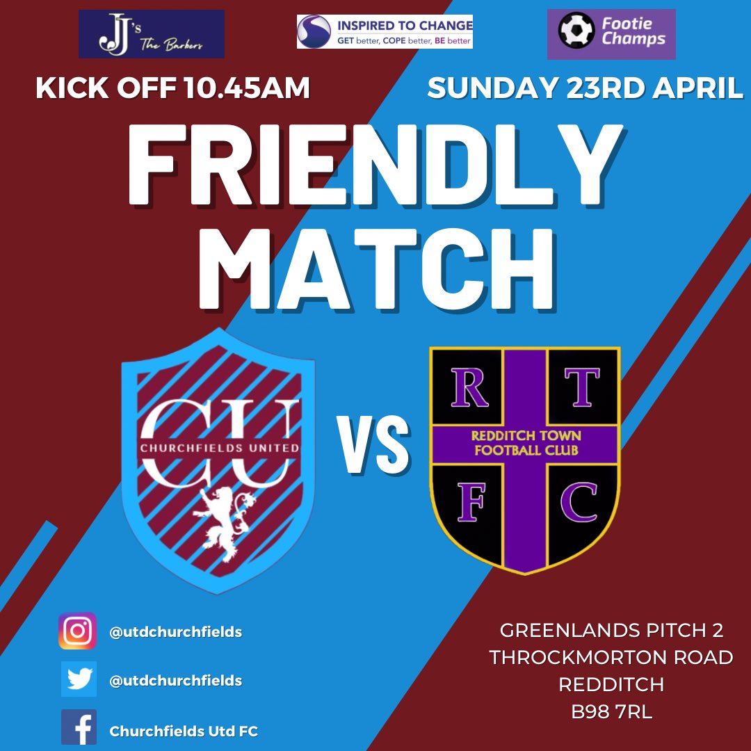 This Sunday we face @RedditchTownFC in a friendly at Greenlands! #UTC⛪️