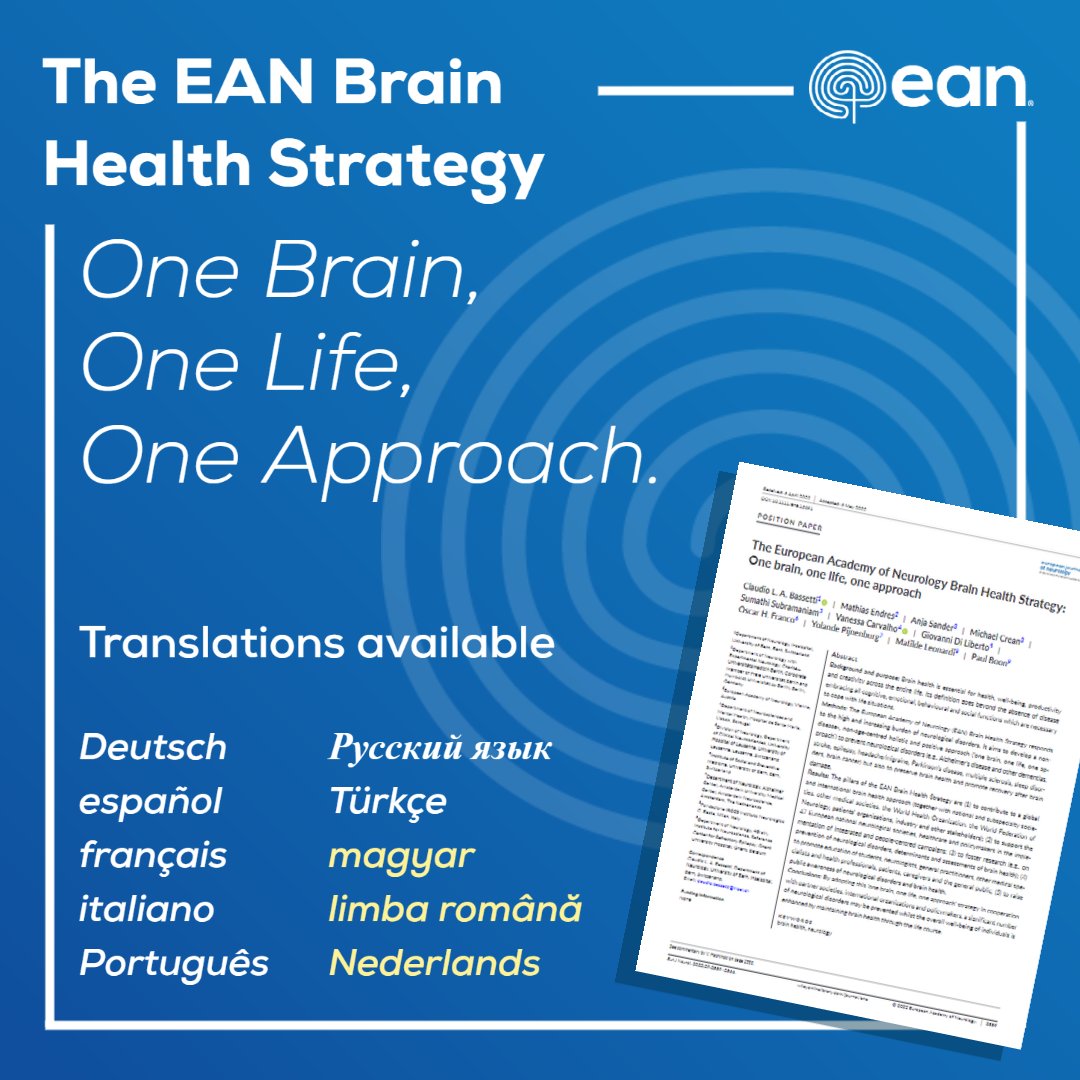 EANeurology's tweet photo. Just a reminder that we have our Brain Health Strategy paper available in several languages in addition to English! Today we are featuring #magyar, #limbaromână and #Nederlands!
👉https://t.co/4fW1rJntFk
#BrianHealth #BrainResearch #neurology https://t.co/f1zoppDYfm