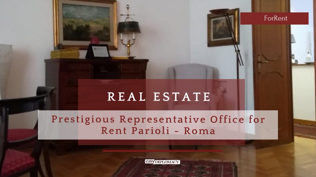 EasyDiplomacy's tweet photo. 🏠 #EDRE presents a new Prestigious Representative #Office, ideal for a small Embassy!
120smq #ForRent in Parioli district, #Rome.
Monthly fee: €2700
Contac us NOW for a visit! 👉 https://t.co/mSRJGhyYYt
#EDRE #EasyDiplomacy #realestate #Property #Diplomacy #Embassy https://t.co/nZ9Vmz909Y