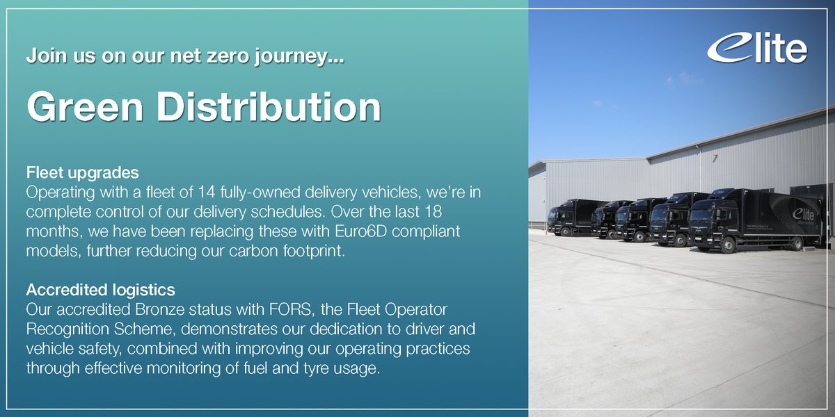 Join us on our net zero journey...🌍🌱

In 2019, as part of our strategy towards operating as a net zero manufacturer, we began steps to improve the efficiency of our logistical fleet, resulting in the reduction of our distribution carbon footprint.  #netzeropledge #netzerofuture