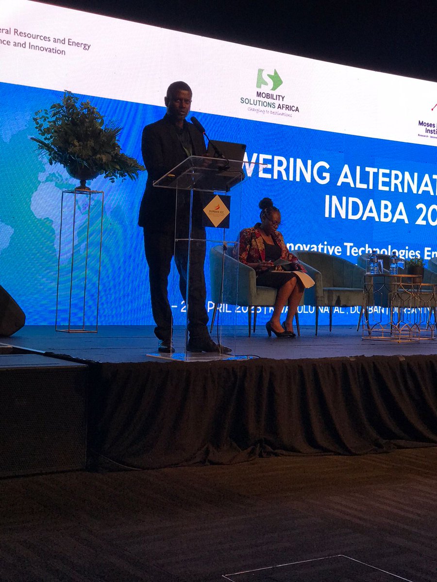 dstigovza's tweet photo. Mr Kresen Naicker from Transnet talking about Infrastructure Capacity and the future energy solutions on day 2 of the Powering Alternative Mobility Indaba 2023 at the Durban ICC #PAMIndaba #eMobility #AlternativeMobility2023 #MakingSureItsPossible https://t.co/w7MSaazExh