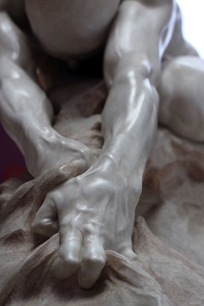 hands in marble