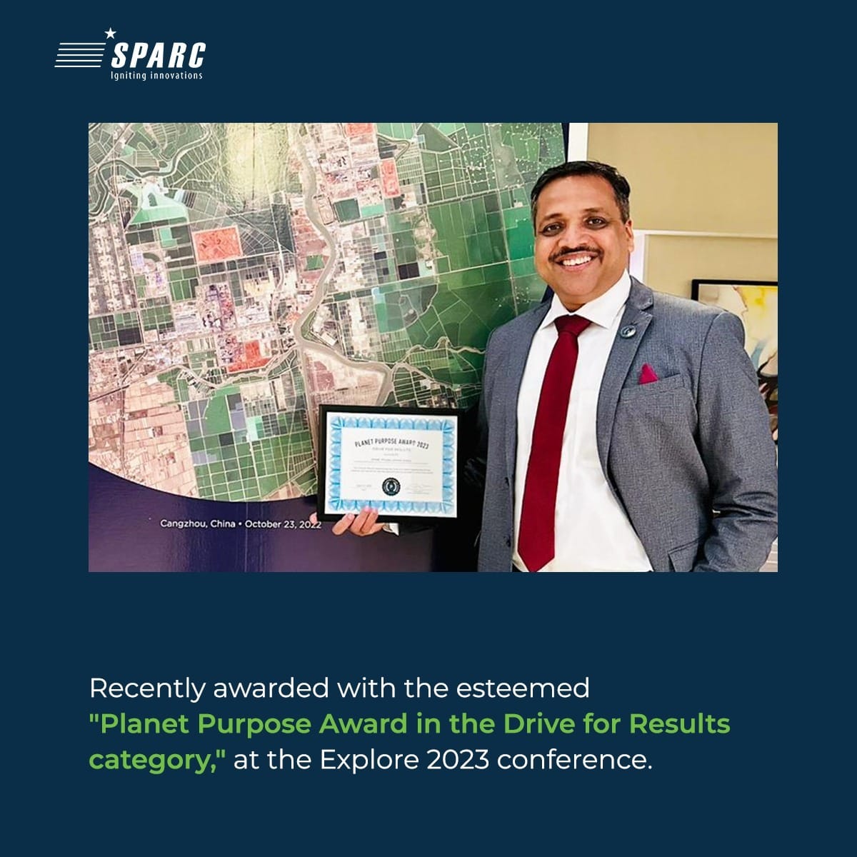sparcpl's tweet photo. By leveraging latest advancements in satellite imagery and AI/ML, our solution raised flags for discrepancies and facilitated rapid decision-making. Recently awarded at #PlanetExplore23 Conference.

#AgriTech #GeoICT #TeamSparc #geospatialtechnology #geospatialdata #ESRI #ArcGIS https://t.co/4GBgQW5ggJ