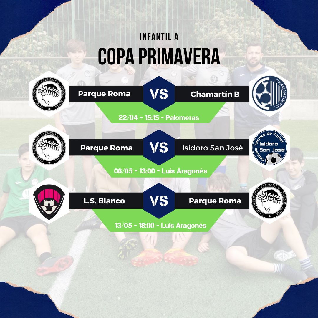 cde_parqueroma's tweet photo. CALENDARIO DE COPA INFANTIL A.
#vamosroma https://t.co/wPOR5bqB54