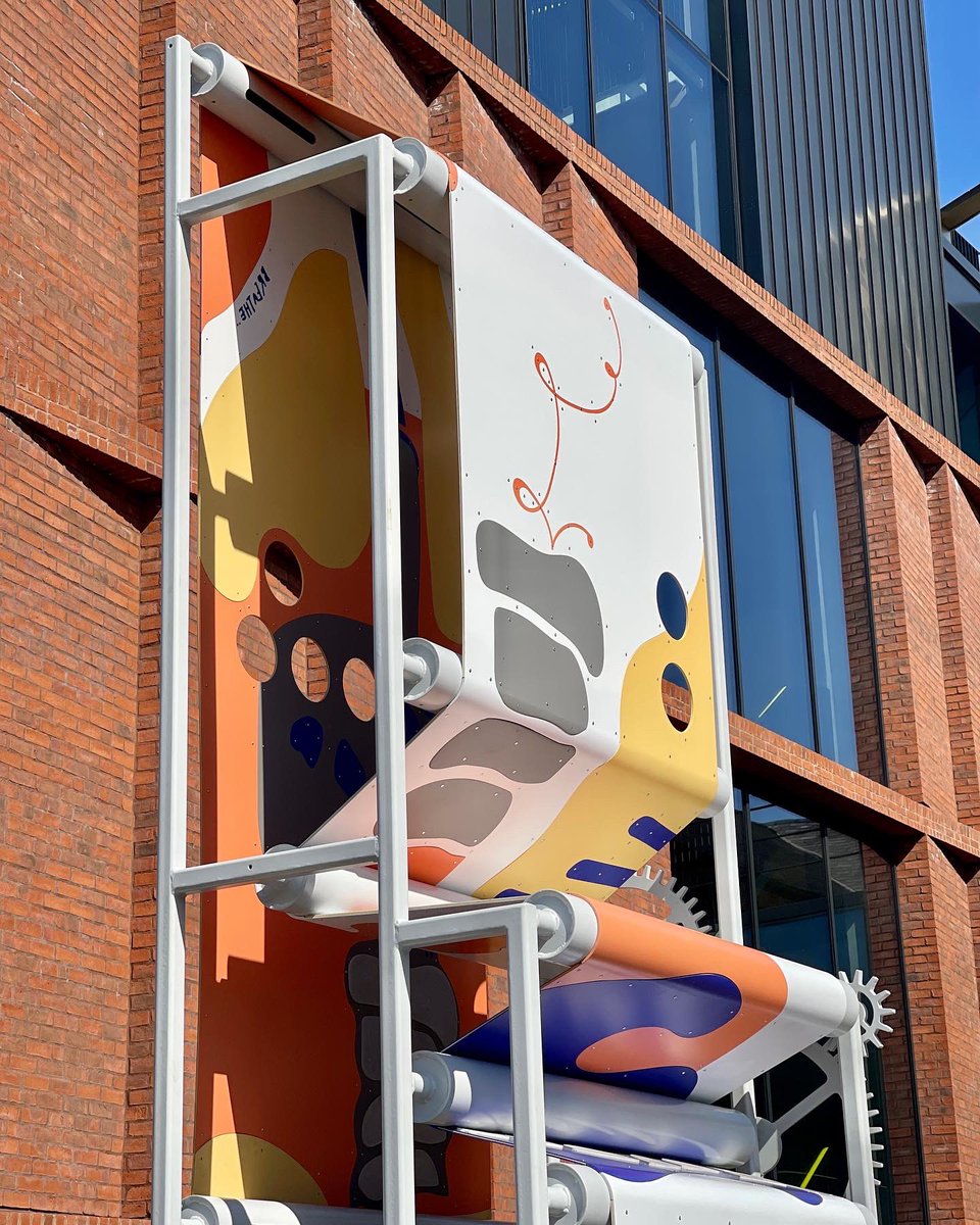 eprjcts's tweet photo. Holly Hendry’s ‘Lip-sync’, a major new public artwork for Birmingham commissioned by Birmingham City University (BCU) and curated by Eastside Projects has been installed at its city centre campus outside the new @STEAMhouseUK https://t.co/AFxlTlzw7X
