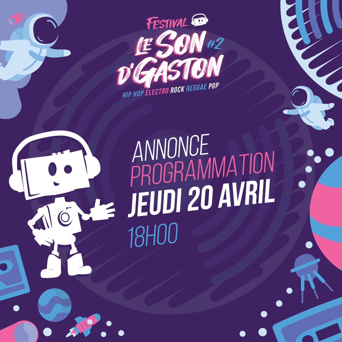 📢 Annonce de la programmation 📢
Dans quelques heures, vous saurez TOUT sur les artistes qui viendront enflammer la scène le 16 septembre 2023 pour cette seconde édition du Festival Le Son d'Gaston !
#ls2g23 #festivallesondgaston #LeRheu
#programmation