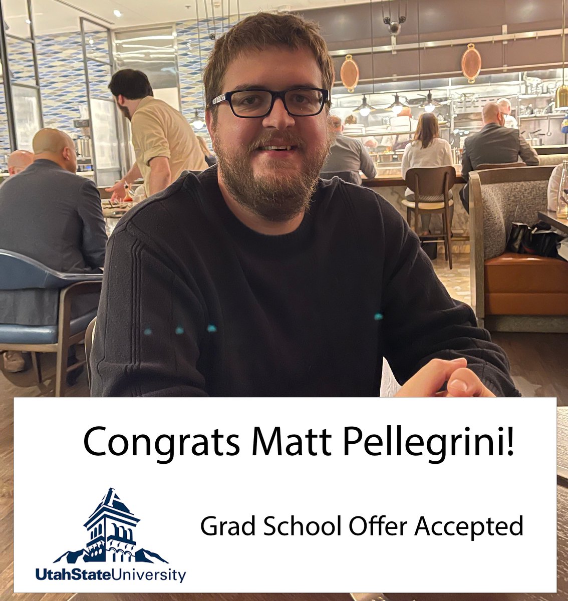 WCU_Physics's tweet photo. Congrats to Matt Pellegrini for accepting his graduate school offer to pursue a PhD in physics at Utah State University. He will be doing research at the frontier of theoretical physics. https://t.co/Z2WJoUgSnp