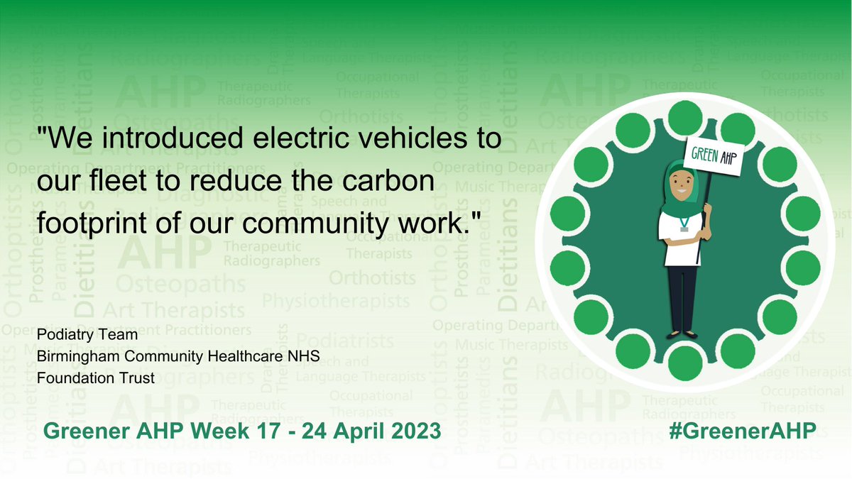 It's Greener AHP Week! 
This week we revisit our sustainability blog at rcpod.org.uk/blog/greener-i… for top tips from our members. Find out more about Greener AHP initiatives and ideas at england.nhs.uk/ahp/greener-ah…
#GreenerAHP