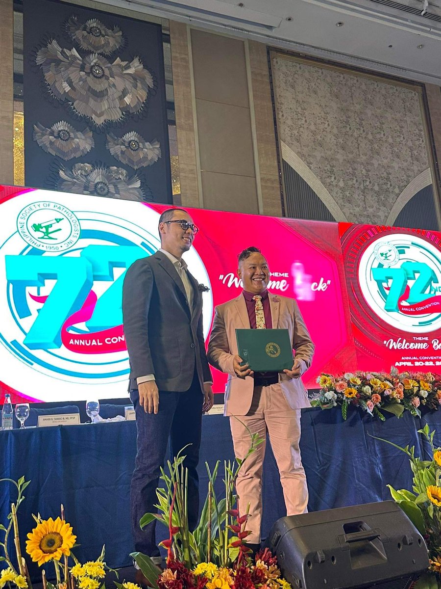 LuisBlancoJrMD's tweet photo. What a pleasure to be home and speak at the Philippine Society of Pathologists 72nd Annual Convention! Great to see former classmates and colleagues. And professors from med school, including PSP president Dr. Yolo. #PathTwitter #PurplePath #PSP2023 🔬 💜 https://t.co/uXHb1g8P9K