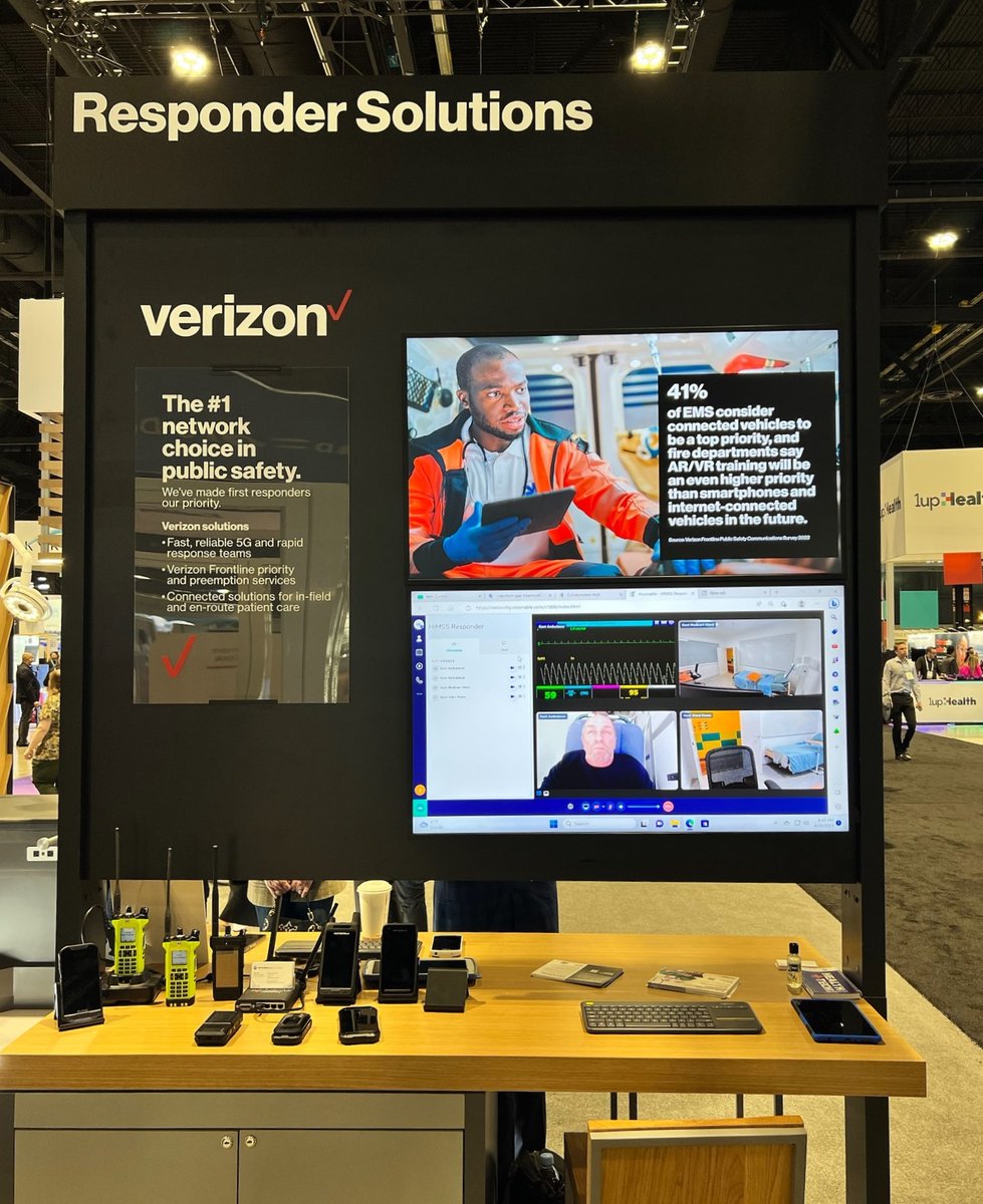 VisionableG's tweet photo. Our senior leadership team have been at #HIMSS23 this week! 🤝We've partnered with @VerizonBusiness to deliver a connected solution for #frontlineresponders 🚑 Visit the Verizon stand if you're at the conference or check out 👉https://t.co/h65sLhEG0r https://t.co/lm6wslmAbc