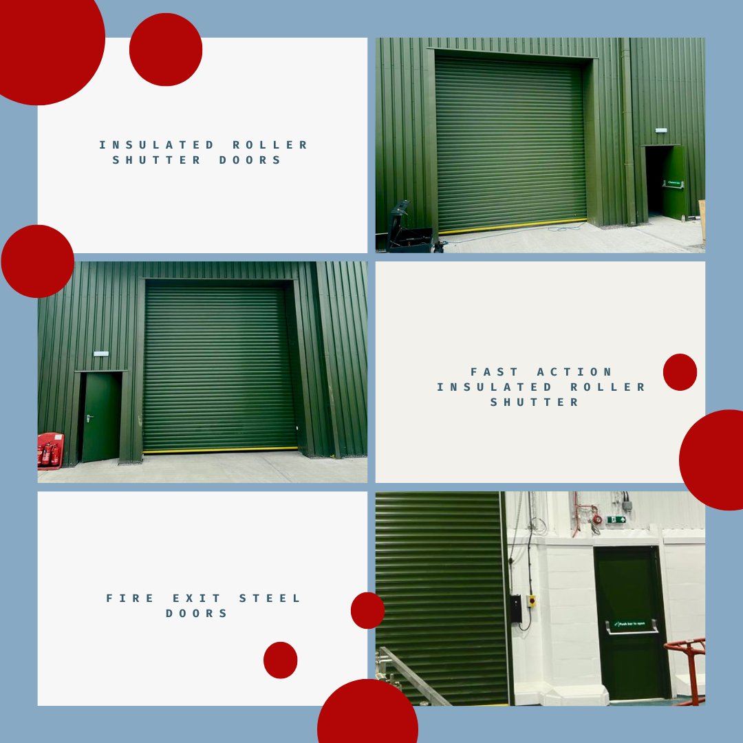 Our team of very talented Dockters here at Dock Technik installed 2 Insulated Roller Shutter Doors, 1 Fast Acting Insulated Roller Shutter and 6 Fire Exit Steel Doors to a customers in Thirsk, Yorkshire. 

#docktechnik #rollershutter #fastactiondoor #fireexit #rollershutterdoor.